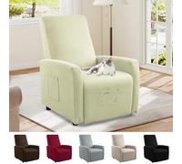 Bocguy Chair Covers for Armchairs, 4 Pieces Stretch Recliner Chair Covers, Recliner Chair Covers, Waterproof Soft Couch Cover Sofa Protector for Dogs & Pets, Washable Non Slip Sofa Slipcover