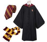 Bocguy Magician Robe, Costume child, Cape with Glasses and Tie, Wizard Costume for Halloween (135)