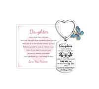 BOCHOI Daughter Gifts Keyring Daughter Birthday Gifts from Mum Dad Keychain