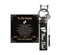 BOCHOI New Daddy Keychain Keyring First Fathers Day Presents from Baby New Dad Gift for Men Daddy To Be Gifts ather’s Day Gift First Time Dad Presents Future Dads Gifts Pregnancy Announcements