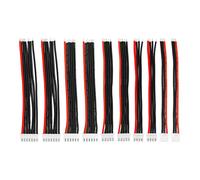bociloy 10PCS JST-XH 2S-6S Balance Extension Cable, 3.9" 22AWG Silicone Lead Wire for LiPo Battery Charger, RC Balance Plug Connector Adapter 2S 3S 4S 5S 6S(2pcs Each)