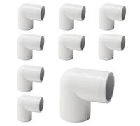 bociloy 8PCS 3/4 Inch SCH40 PVC 90 Degree Elbow Pipe Fitting 2 Way Right Angle Corner Connector for DIY Frame Building Garden Support Structure Furniture Grade