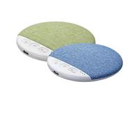 Bocina para Almohada, Bluetooth Pillow Speaker for Sleep, Creating an Immersive Sleep Environment for Users with Built-in Original Natural White Noise Library (Blue+Green, 2PCS)