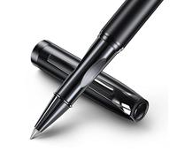 BOCIYER Samurai Rollerball Liquid Ink Pen Set,Luxury Executive Writing Pen for The Office,Roller Ball Pen Refillable,Schmidt Refill*2 and Gift Box,Best Ballpoint Pen Gift Set for Men & Women(Black)