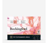 St Cuthberts Mill Bockingford T4533000101DQ Watercolour Paper 300gsm Satin Watercolour Pad 29.7 x 21 cm (A4) Glued on One Side 12 Sheets White