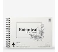 Bockingford :Spiral Fat Pad : 300gsm : A4 : 25 Sheets : Ultra Smooth : Botanical : Hot Pressed