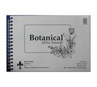 Bockingford :Spiral Fat Pad : 300gsm : A4 : 25 Sheets : Ultra Smooth : Botanical : Hot Pressed