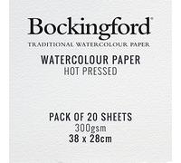 Bockingford Watercolour Paper 300gsm Hot Pressed 38 x 28 cm / 15 x 11" (Pack of 20 Sheets)