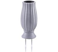 Bocola Cemetery Vase for Grave Decorations with Metal Spike Headstones Flower Holder for Atificial Flowers Fake Floral Outdoor Tombstone Markers memorials Sympathy for Loss of Loved Ones