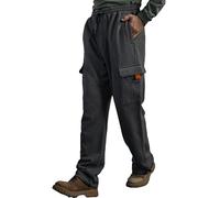 BOCOMAL FR Cargo Sweatpants Midweight 10.5oz Multi-Pockets Pants-Non Fleece, Dark Heather Grey, Large