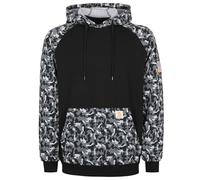 BOCOMAL FR Hoodies Camouflag Lightweight Pullover 7.5oz Cottoon Flame Resistant men's Hooded Sweatshirts NON FLEECE, Black Camo, L