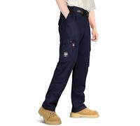 BOCOMAL FR Pants for Men Cargo Flame Resistant Pants(2112&CAT2) 100% C 7.5oz Utility Fire Resistant Pants, Navy, 36W x 30L