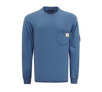 BOCOMAL FR Shirts Flame Resistant Shirts NFPA2112 7oz Work Men's Fire Retardant Henley Shirt, Sky Blue, Large