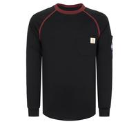 BOCOMAL FR Shirts for Men Crew Neck Lightweight Flame Resistant Clothing, Black, XXL