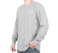 BOCOMAL FR Shirts for Summer Vented Mesh Loose Fit 4oz EX Lightweight Crew, Heather Light Grey, Medium