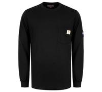 BOCOMAL FR Shirts Lightweight Classic Crew Long Sleeve Fire Resistant Shirt CAT2, Black, XL