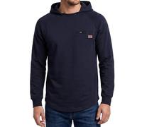 BOCOMAL Men's FR Hoodie Shirts 5.5oz Lightweight Work Shirts NFPA2112 CAT2, Navy, Large