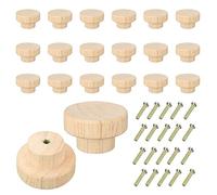 Bocotoer Gaęki meblowe, gaęki do szafek i szuflad, okrùgÃgÃgÃgÃgÃwn, drewno, 40 mm x 25 mm, 20 Pieces, 4K-ED2579_SML