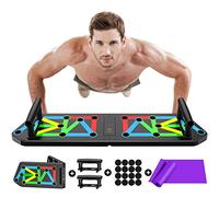 BOCTTCBO Push Up Board Folding Pushup Handles 13 in 1 Thicken Muscle Rack Stand Professional Chest Training System Home Gym Equipment for Men Women (Black)