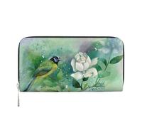 Bocvgbbrd Gardenia Flowers Birds Men's Leather Wallets Men's Wallets Men's Wallets UK Card Holders Document Wallets Women's Wallets Leather Wallets Wallet