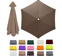 BOCXYTX Replacement parasol cover, waterproof, parasol cloth for 6/8 struts