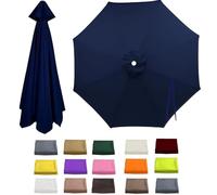 BOCXYTX Replacement parasol cover, waterproof, parasol cloth for 6/8 struts