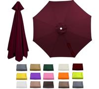 BOCXYTX Replacement parasol cover, waterproof, parasol cloth for 6/8 struts