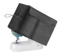 Boczif Sewing Machine Cover with Accessories Storage Pockets and Side Handle, Sewing Dust Cover Compatible with Most Standard Singer Brother Machines(Black)