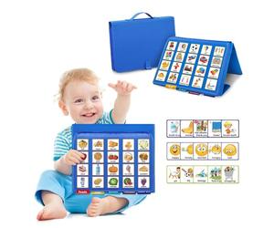Boczif Visual Communication Book, Nonverbal Communication Board, Autism Language Vocabulary Learning Materials, Speech Articulation Therapy Cue Cards for Kids, Toddler Behavior Book for Home School