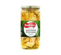 BOD-rum's Marinated Quartered Artichokes Dogranmis Enginar Healthy Food High Fiber Best for Salad Delicious Unique Flavor Product of Turkey Origin 400G Pack of 1