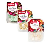 BOD-rum's Plain 350G, Mint 200G, Mango 200G Turkish Delight Flavour Delights Desserts Tasty Ready to eat Product of Turkey Origin Combo 4