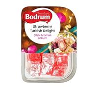BOD-rum's Strawberry Turkish Delight 200G Strawberry Flavour Delights Desserts Tasty Ready to eat Product of Turkey Origin Pack of 1