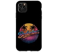 Bodacious 80s Retro Aesthetic Synthwave Palm Trees Sunset Case for iPhone 11 Pro Max