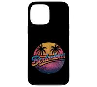 Bodacious 80s Retro Aesthetic Synthwave Palm Trees Sunset Case for iPhone 13 Pro Max