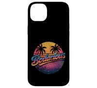 Bodacious 80s Retro Aesthetic Synthwave Palm Trees Sunset Case for iPhone 14 Plus
