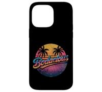Bodacious 80s Retro Aesthetic Synthwave Palm Trees Sunset Case for iPhone 14 Pro Max