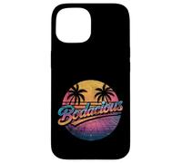 Bodacious 80s Retro Aesthetic Synthwave Palm Trees Sunset Case for iPhone 15