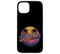 Bodacious 80s Retro Aesthetic Synthwave Palm Trees Sunset Case for iPhone 15 Plus