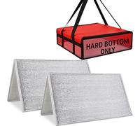 Bodaon 2PK Hard Bottom for 20"×20" Insulated Pizza Dlivery Bag, Doordash Uber Eats Catering Picnic Styrofoam Cooler Warmer Food Bags Carrier Accessories, Door Dash (Collapsible Board Only, No Bag)