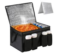 Bodaon Uber Doordash Insulated Food Delivery Bag - Couriers, Dashers, Uber Eats Drivers Hot & Cold Cooler Bag, Pizza Bags with Zippered Top, Catering Drink Carrier, Thermal Shopping Organizer