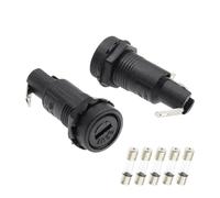 bodateng LIHUA 11 Panel Mount Chassis Fuse Holder for 5x20mm Glass Fuses 10A 250V 5 * 20 High Temperature(3PCS,30A)