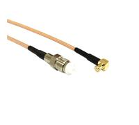 bodateng LIHUA 1pc FME Male Female to MCX Plug Right Angle Pigtail Cable Adapter RG316 15cm for Wireless Modem(FME Female,100cm)