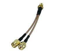 bodateng LIHUA RG316 SMA to 2X SMA Male Plug & Female Ja-ck Y Splitter Coaxial Converter Connector Pigtail Cable Straight New 7CM~3FT(SMA 1F2M,2FT (60CM))
