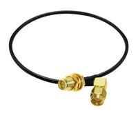 bodateng LIHUA RG58 Cable RP-SMA Female to RP SMA Male Right Angle Extension Cable RPSMA Elbow Coaxial Cable 30cm 50cm 1M 2M 5M(19.8inch (50cm))