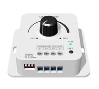 Boddceto 12-48VDC Skydance Rotary LED Dimmer V1-1CHx8A 5 Levels Light Gradient Speed for Single Color LED Strip Tape Dimming