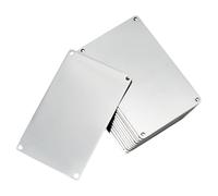 Boddceto 12 Pcs 304 Stainless Steel Engraving Blanks, 3.4x2.1 Inch Rectangle Blank Tag Metal Stamping Blanks Pet Tags 4-Hole