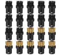 Boddceto 20 Pcs Steam Cleaner Brush Heads Steam Brushes Attachments Steam Cleaner Part Replacement Steam Clean Brush Heads for HardSurface