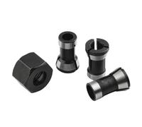 Boddceto 4pcs/Set 6mm 8mm 6.35mm Electric Router Milling Cutter Collet Chuck M15 Screw Nut for Trimming Engraving Machines