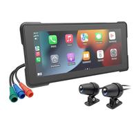 Boddceto 6.86 Inch Portable Motorcycle DVR Wireless Carplay Android Auto Touchscreen Waterproof Monitor GPS Navigation Dash Cam