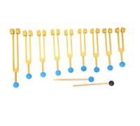Boddceto 9 Pcs Tuning Forks Set with Hammers for Healing, Sound Therapy, Meditation, Yoga,Reliever Stress,Gold